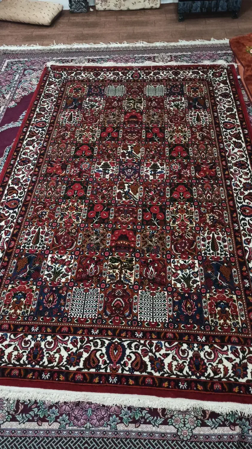 قالی خشتی جهادی نو|فرش|شهرکرد, |دیوار