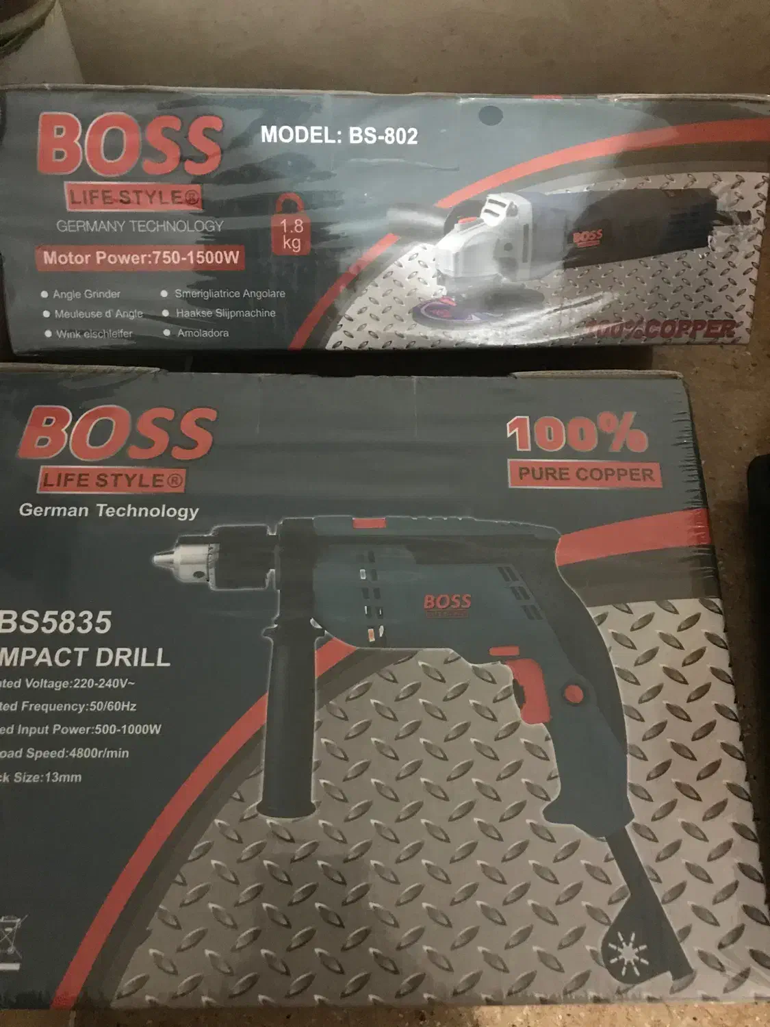 دریل چکشی و مینی فرز boss|ابزارآلات|بندر گناوه, |دیوار