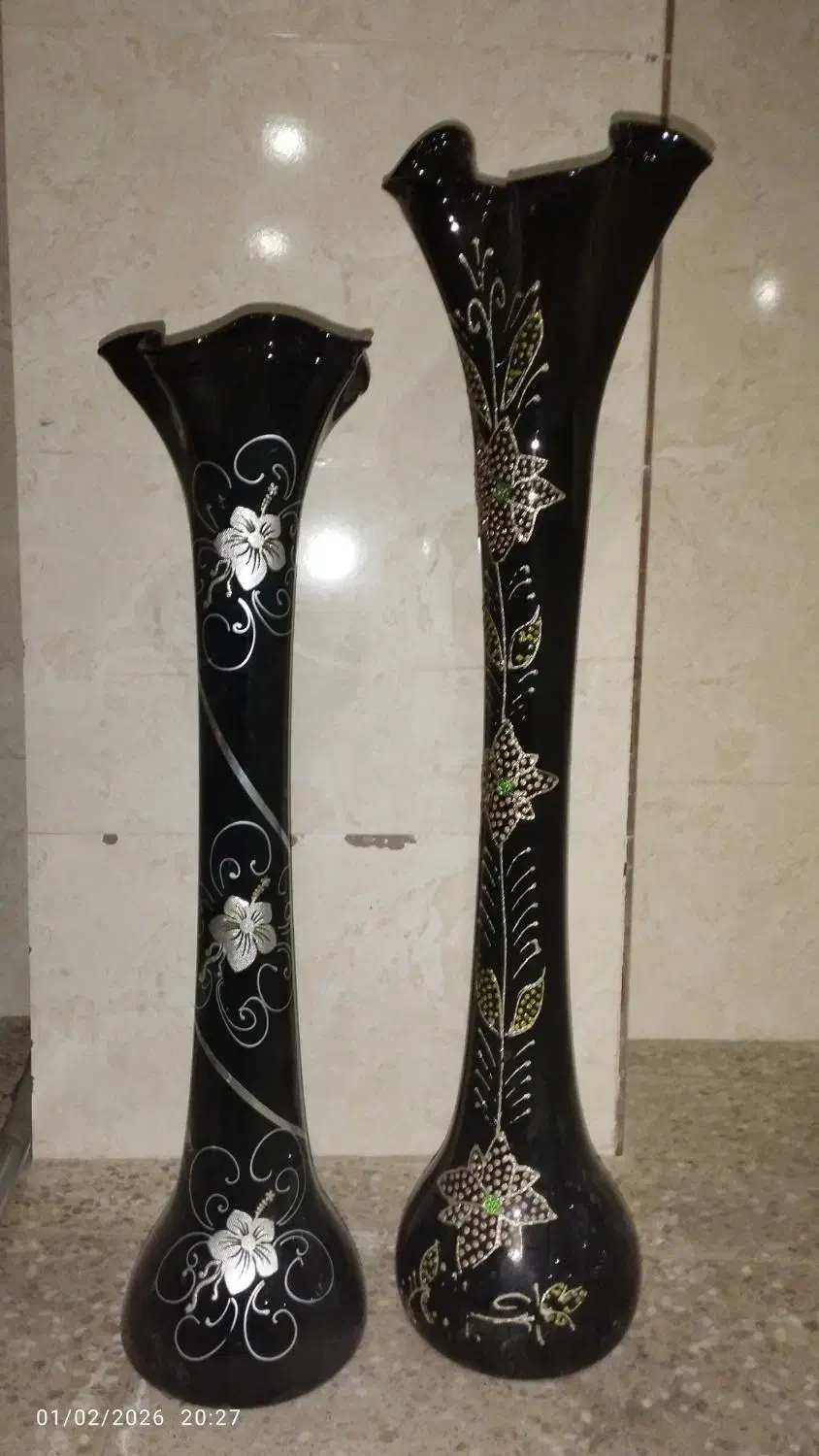 گلدان شیشه ای|صنایع دستی و سایر لوازم تزئینی|مشکیندشت, |دیوار