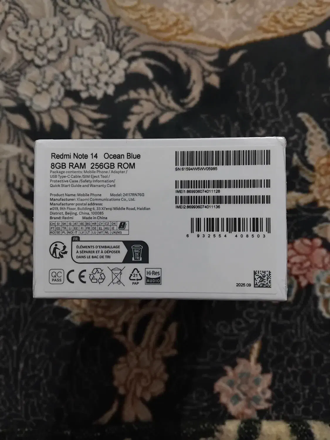 نوت ۱۴ آکبند و پلمپ|موبایل|قم, شهرک مهدیه (مدرس)|دیوار