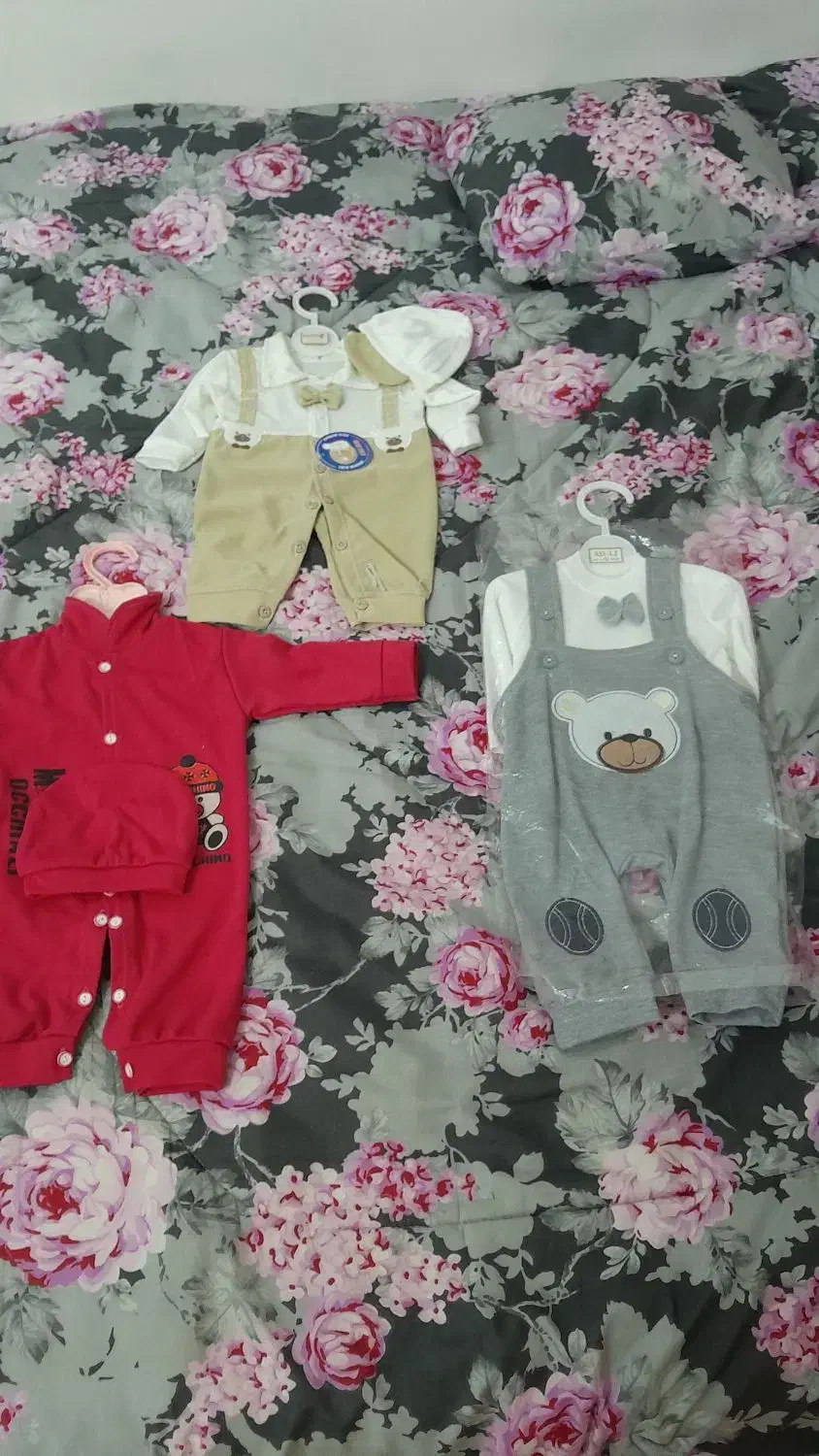 سه دست لباس نوزاد نو|لباس|بندر گز, |دیوار