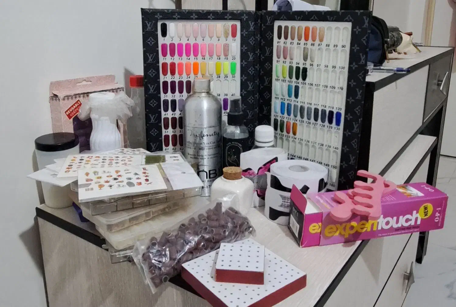 وسایل کاشت ناخن و لاک ژل|آرایشی، بهداشتی، درمانی|تهران, جهاد|دیوار