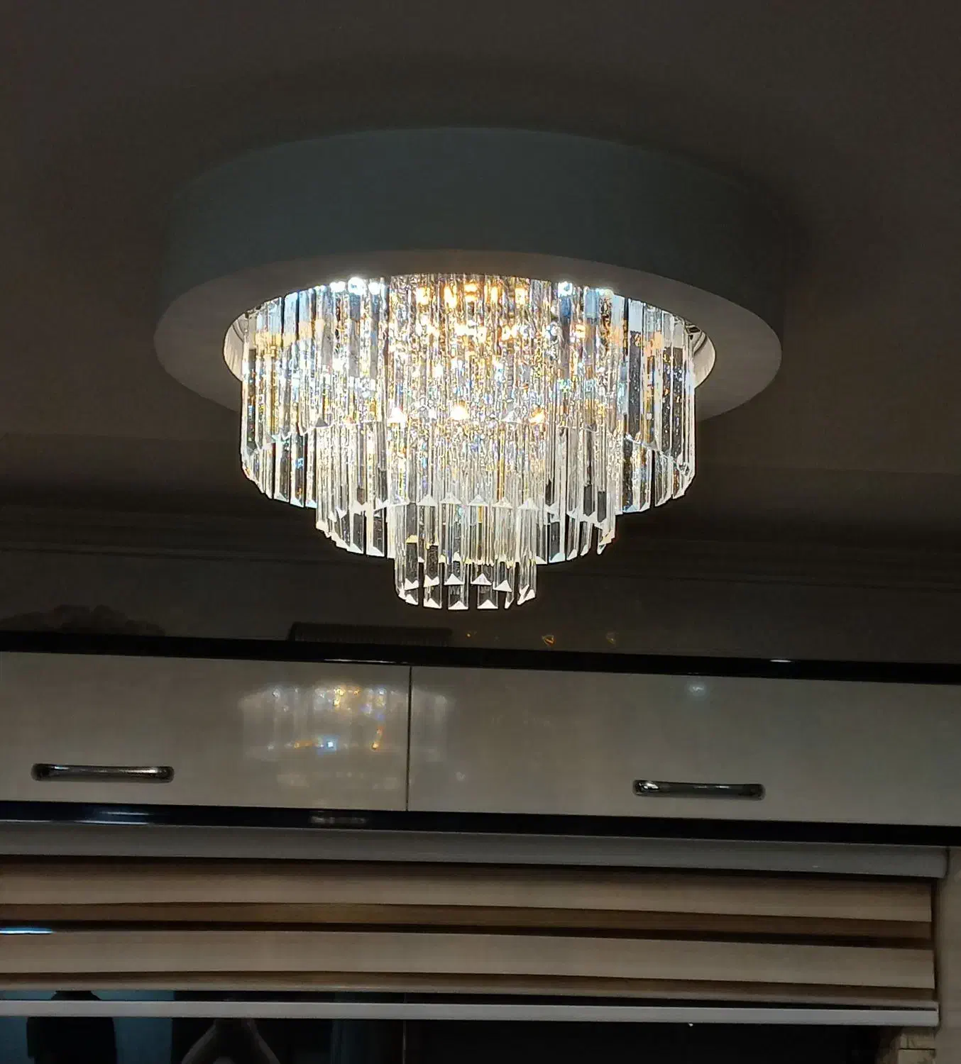 لوستر مدل کاردی ۳طبقه سایز ۵۰|لوستر و چراغ آویز|آمل, |دیوار