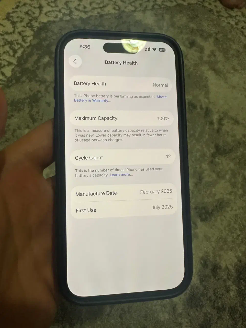 ایفون ۱۶نرمال 128Ch سایکل۱۲|موبایل|تهران, شهرک شریفی|دیوار