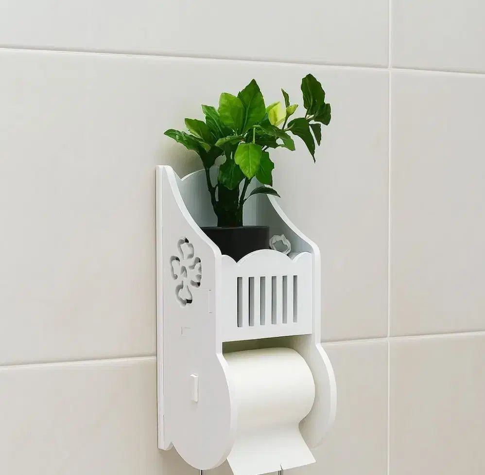 شلف دیواری جادستمالی رولی کاغذی ضدآب توالت حمامpvc|لوازم حمام|مشهد, مقدم|دیوار