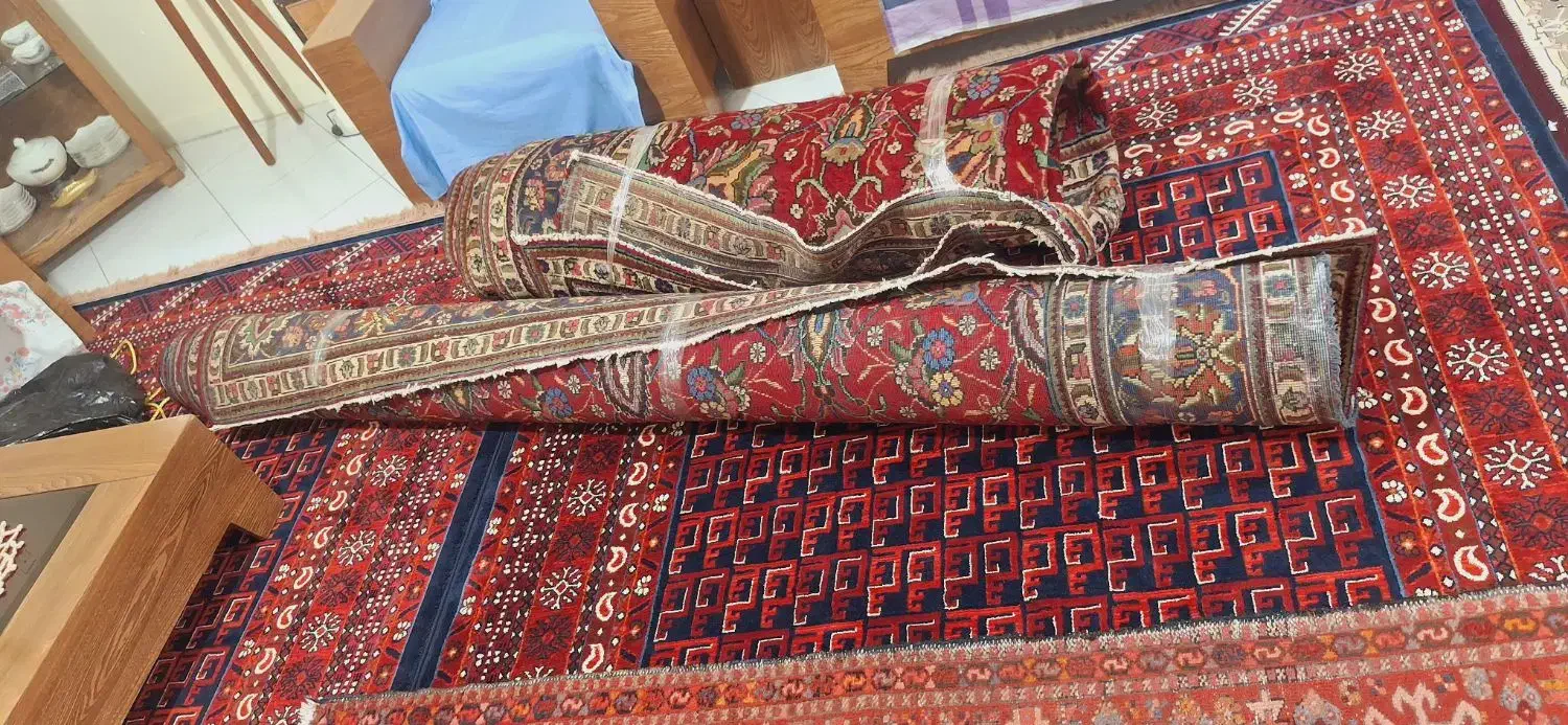 ۲فرش دستبافت تبریز درباری۲کناره دست ترکمن ۱ ابریشم|فرش|کرج, ساسانی (قلمستان)|دیوار