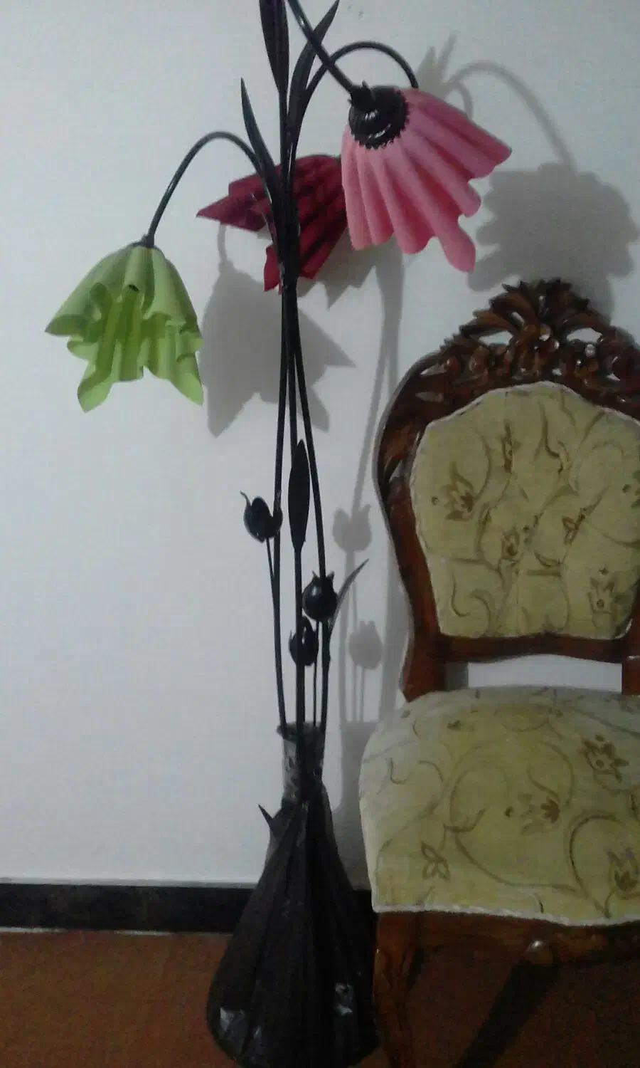 اباژور سه شعله فلزیاباژور|چراغ خواب و آباژور|مهاباد (آذربایجان غربی), |دیوار