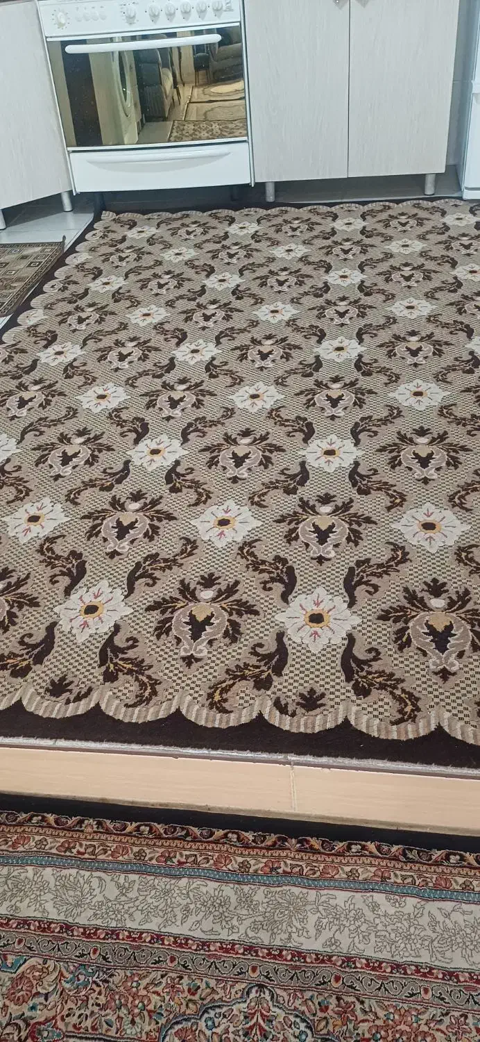 گلیم فرش ۶ متری نقش برجسته|گلیم، جاجیم، گبه|خرم‌آباد, |دیوار