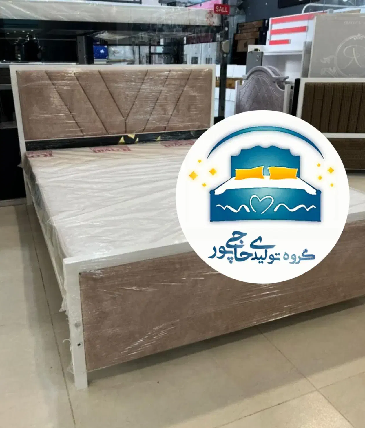 تخت خواب دو نفره حاجی پور(تختخواب۲دونفره)تشک سونیک|تخت و سرویس خواب|مشهد, حسین‌آباد|دیوار