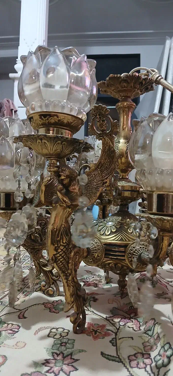 لوستر برنز|لوستر و چراغ آویز|ساوه, |دیوار