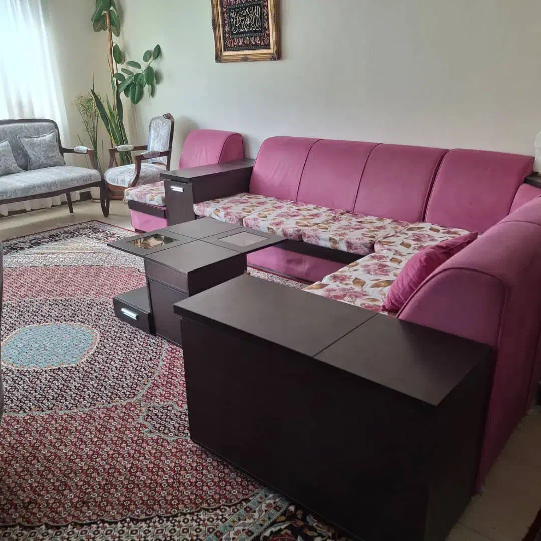 مبل راحتی ال ۷ نفره به همراه میز جلو مبلی|مبلمان خانگی و میز عسلی|تهران, نیروی دریایی|دیوار