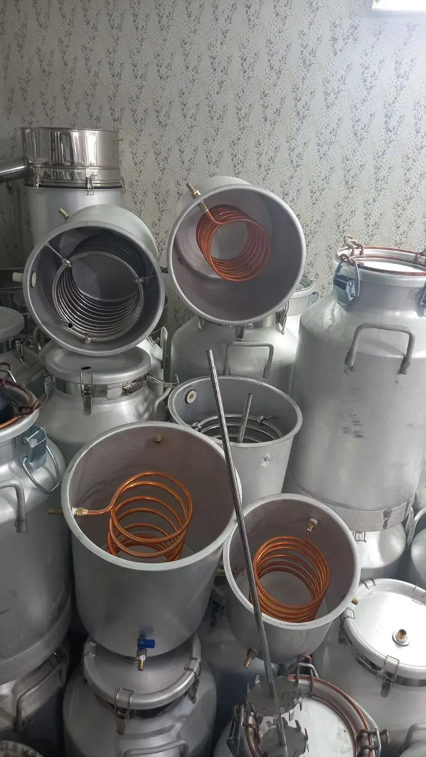 نیچه ابی ۴۵ لیتری گلابگیر استیل ۴۵ عرقگیر مسی|ظروف پخت‌وپز|مشهد, توس (بلوار توس)|دیوار