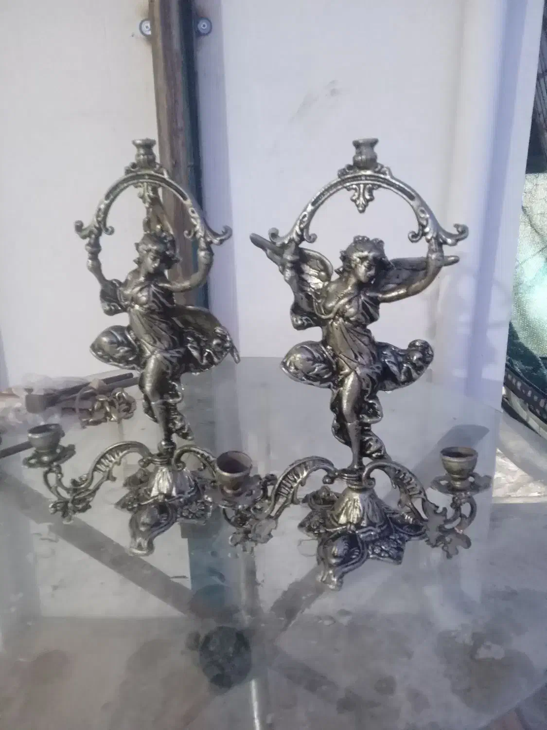 شمعدانی برنزی|مجسمه، تندیس، ماکت|گنبد کاووس, |دیوار