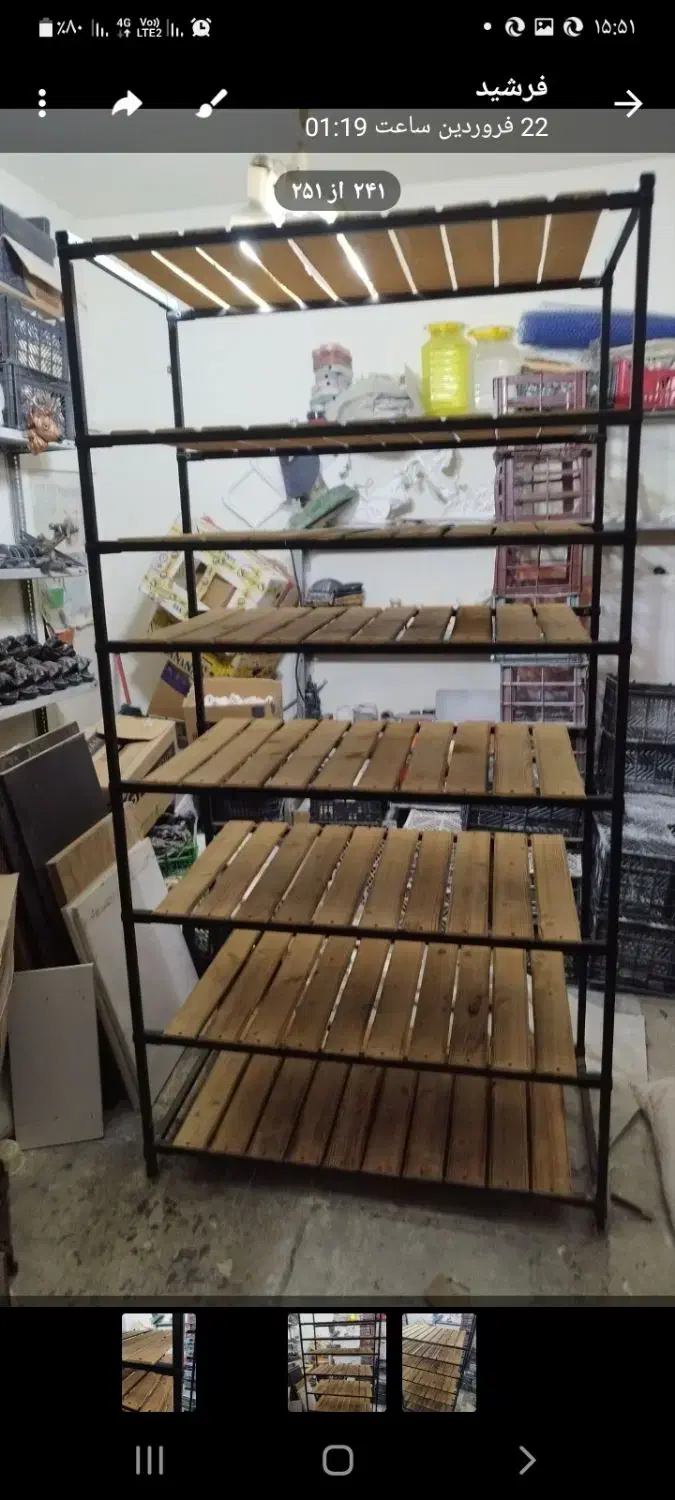 قفسه چوبی ریلی|فروشگاه و مغازه|مشکین‌دشت, |دیوار