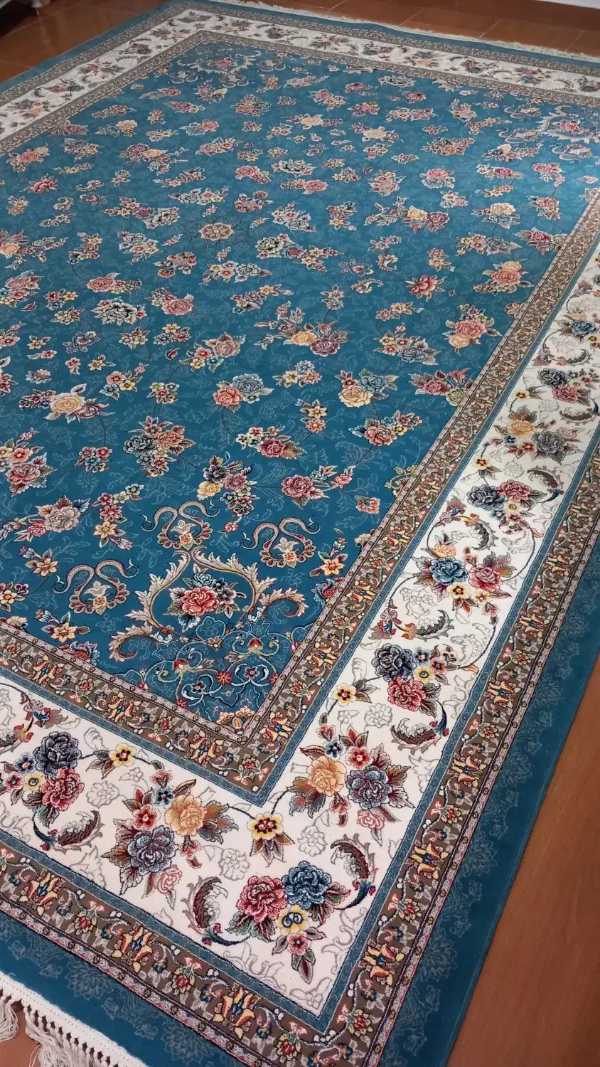 یک عدد فرش ۱۲ متری آبی فیروزه ای خوشرنگ|فرش|چالوس, |دیوار