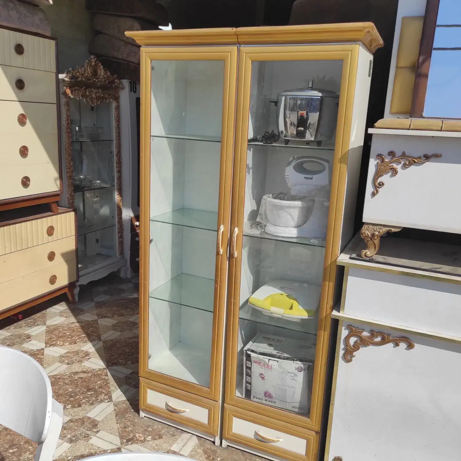 ویترین یا بوفه دو عدد|بوفه، ویترین، کنسول|کارون, |دیوار