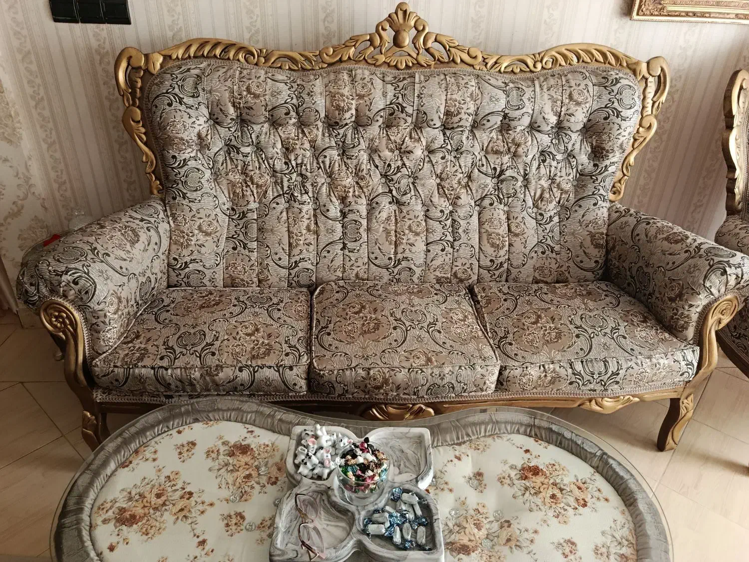 مبل نیمه استیل 9نفره بفروش می رسد|مبلمان خانگی و میز عسلی|طرقبه, |دیوار