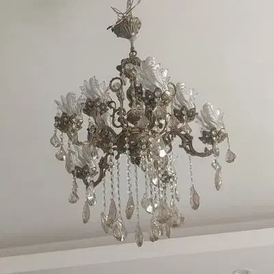 لوستر برنزی ۱۰ شعله|لوستر و چراغ آویز|اسلامشهر, شهرک واوان|دیوار