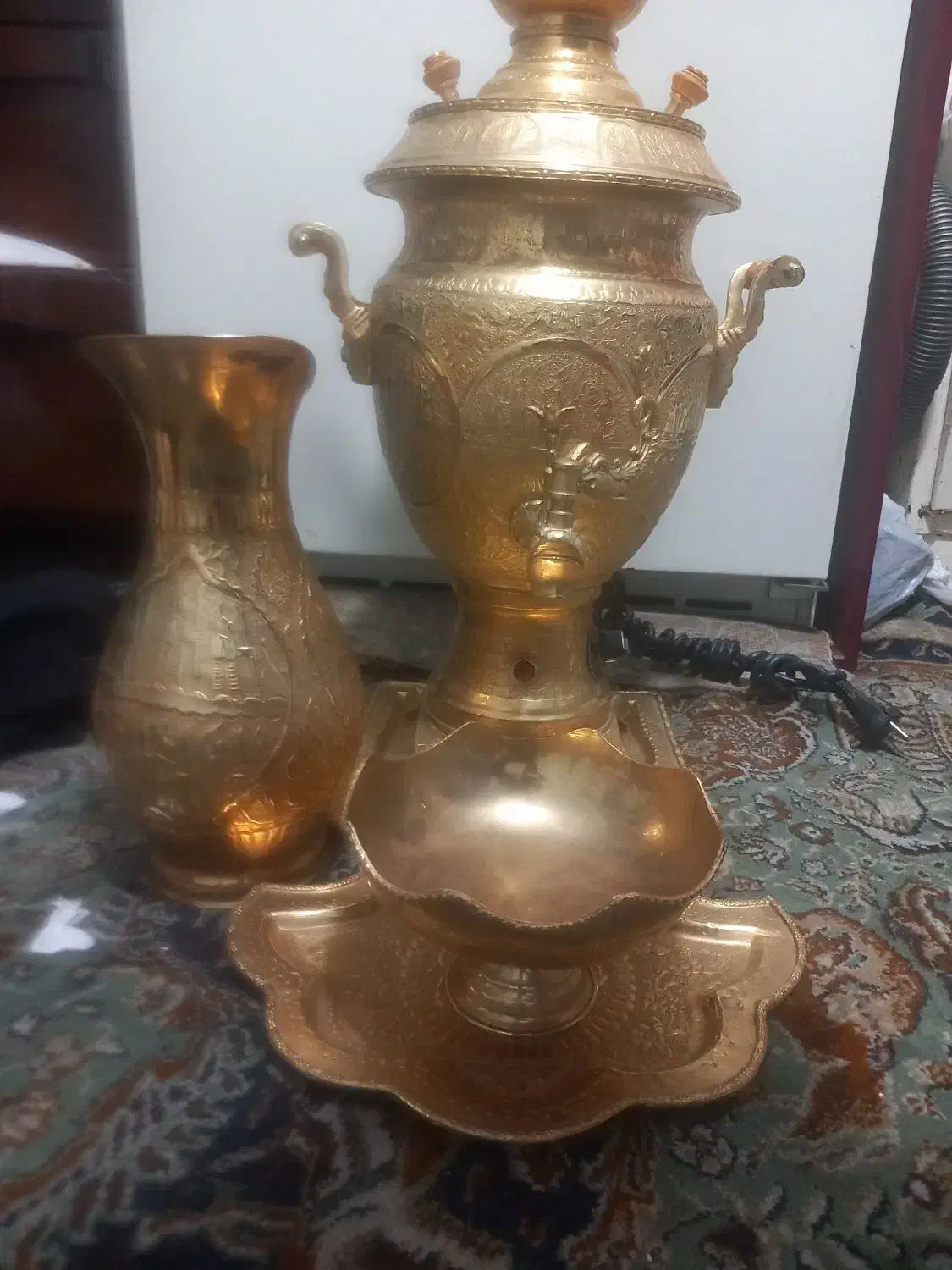 سماور برقی قلم کاری شده ...|سماور، چای‌ساز، قهوه‌ساز|تهران, امانیه|دیوار