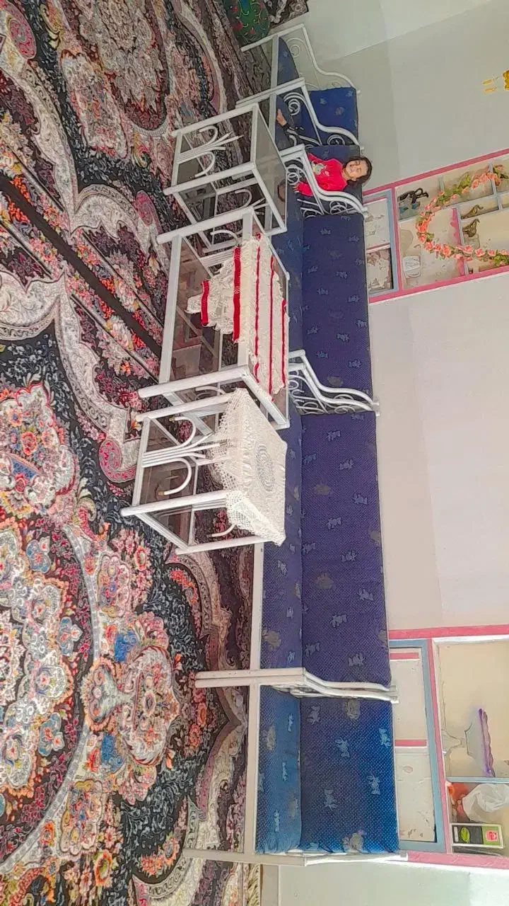 مبل فلزی ۹ نفره قیمت ۴۵۰۰|مبلمان خانگی و میز عسلی|بیرجند, |دیوار