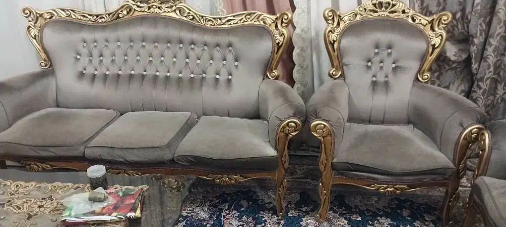 مبل استیل ۹ نفر|مبلمان خانگی و میز عسلی|قم, شاه سید علی|دیوار