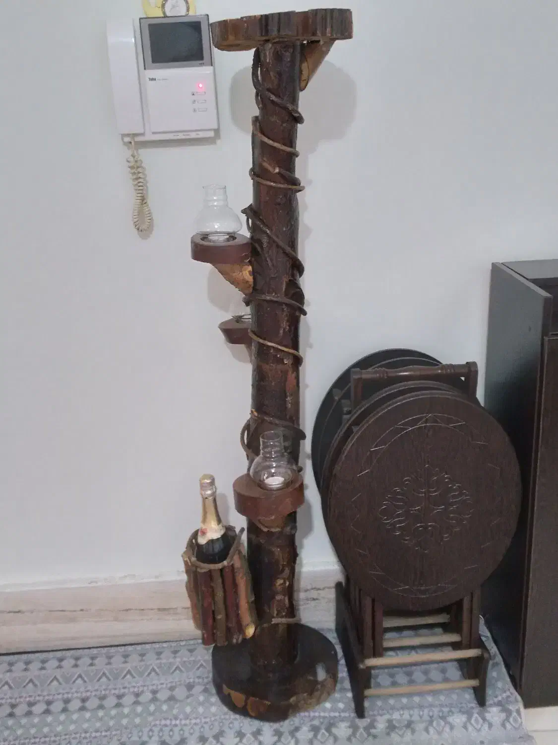 میز عسلی تاشو و بار چوبی|مبلمان خانگی و میز عسلی|اندیشه, اندیشه فاز ۱|دیوار