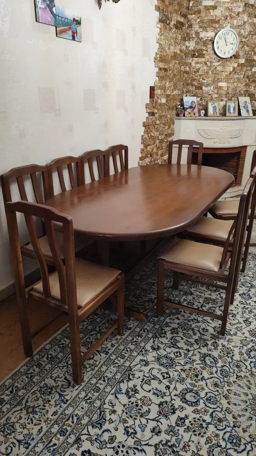 میز نهارخوری ده نفره به رنگ فندقی ساخت سفارشی|میز و صندلی غذاخوری|شیراز, معالی‌آباد|دیوار