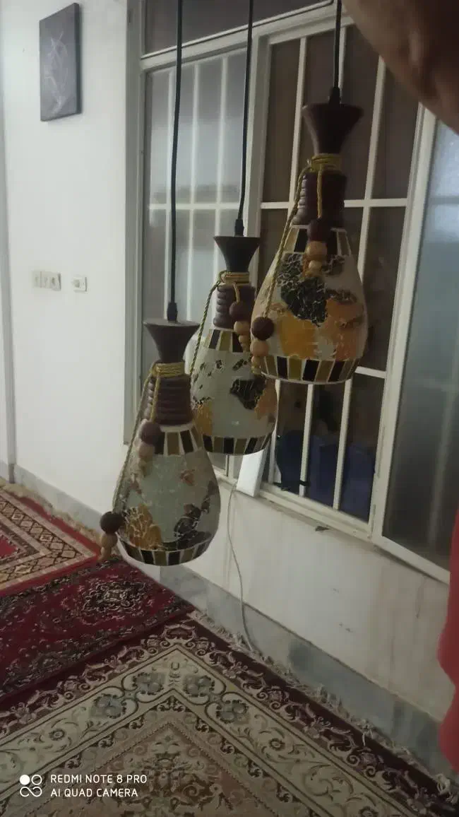 فروش لوستر سه شاخه|لوستر و چراغ آویز|کاشان, گبرها|دیوار