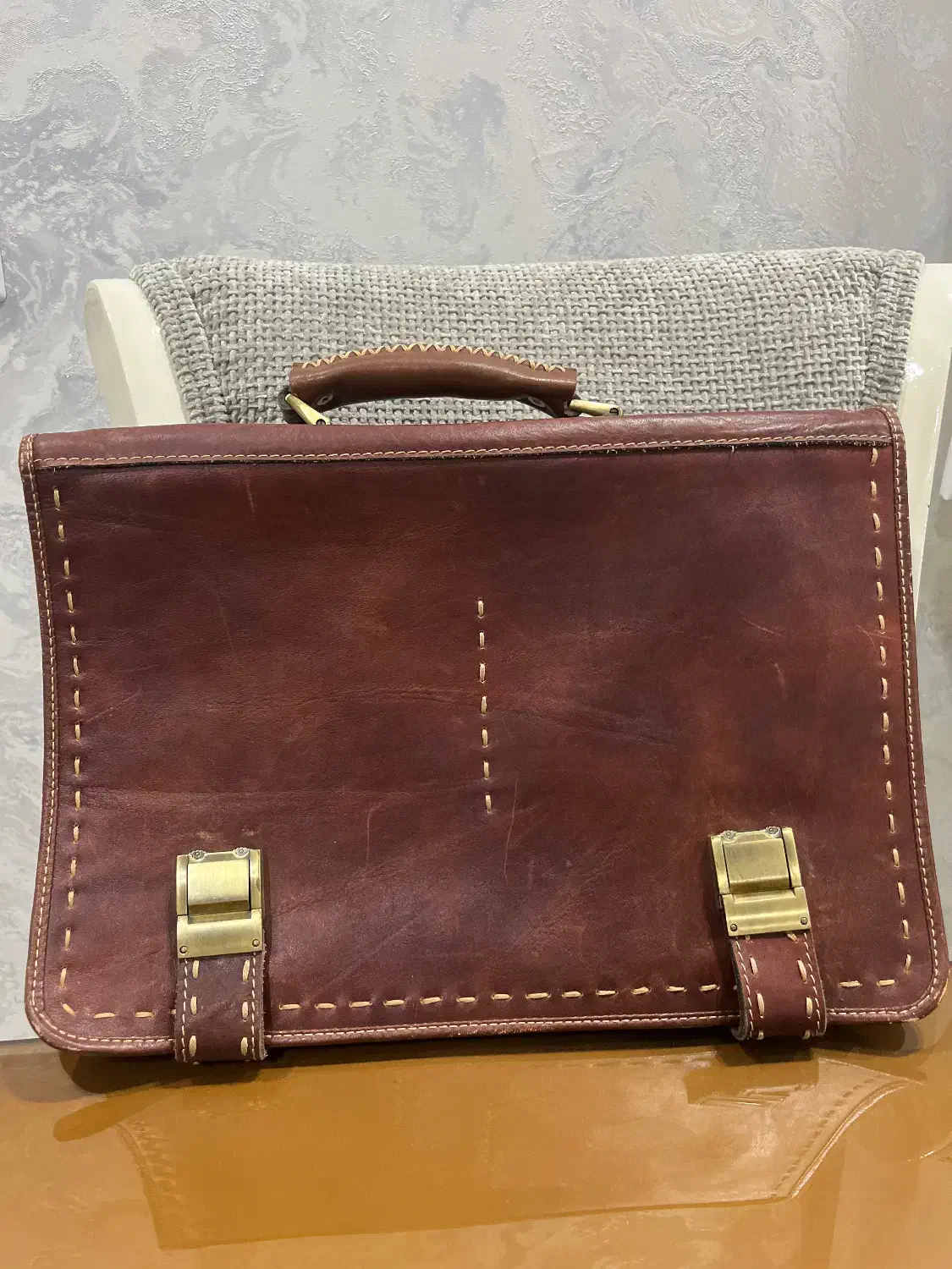 کیف اداری چرم طبیعی دست دوز|کیف، کفش، کمربند|فولادشهر, فولادشهر|دیوار