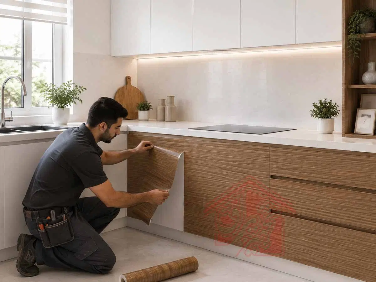 برچسب کابینت طرح چوب 9121|مصالح و تجهیزات ساختمان|تهران, اتحاد|دیوار