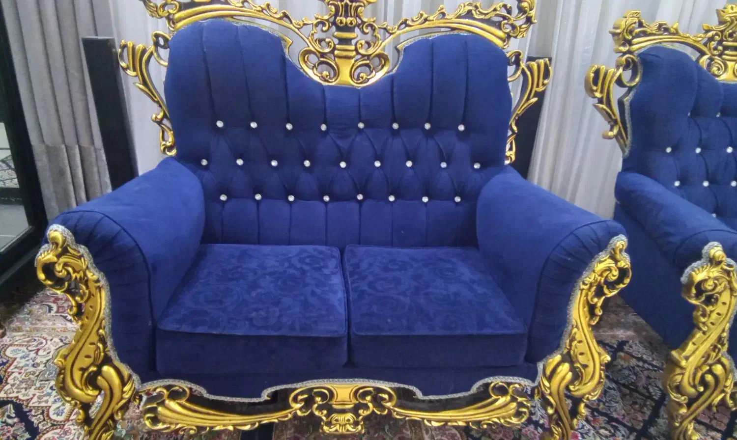 مبل هفت نفره سلطنتی|مبلمان خانگی و میز عسلی|سیرجان, |دیوار