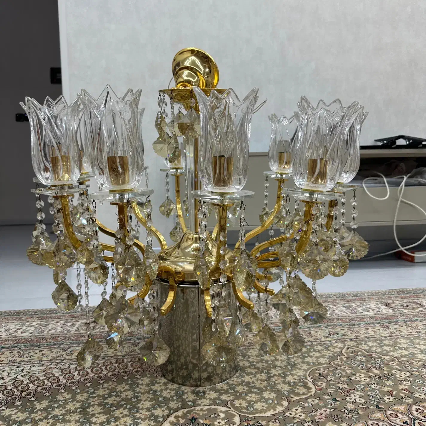 لوستر بزرگ ۱۲ شاخه|لوستر و چراغ آویز|گرمسار, |دیوار