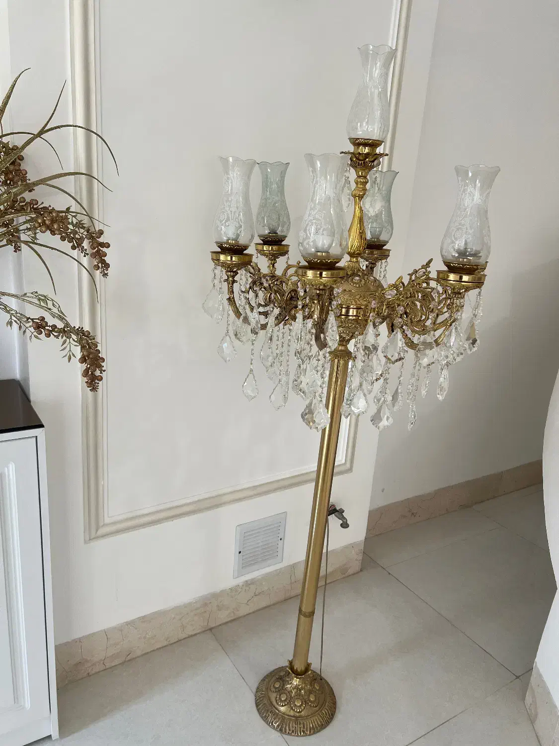 اباژور کنار سالنی تمام برنج|چراغ خواب و آباژور|یزد, |دیوار