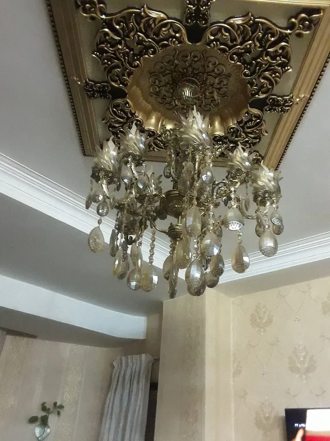 لوستر برنجی|لوستر و چراغ آویز|قرچک, مهدیه|دیوار