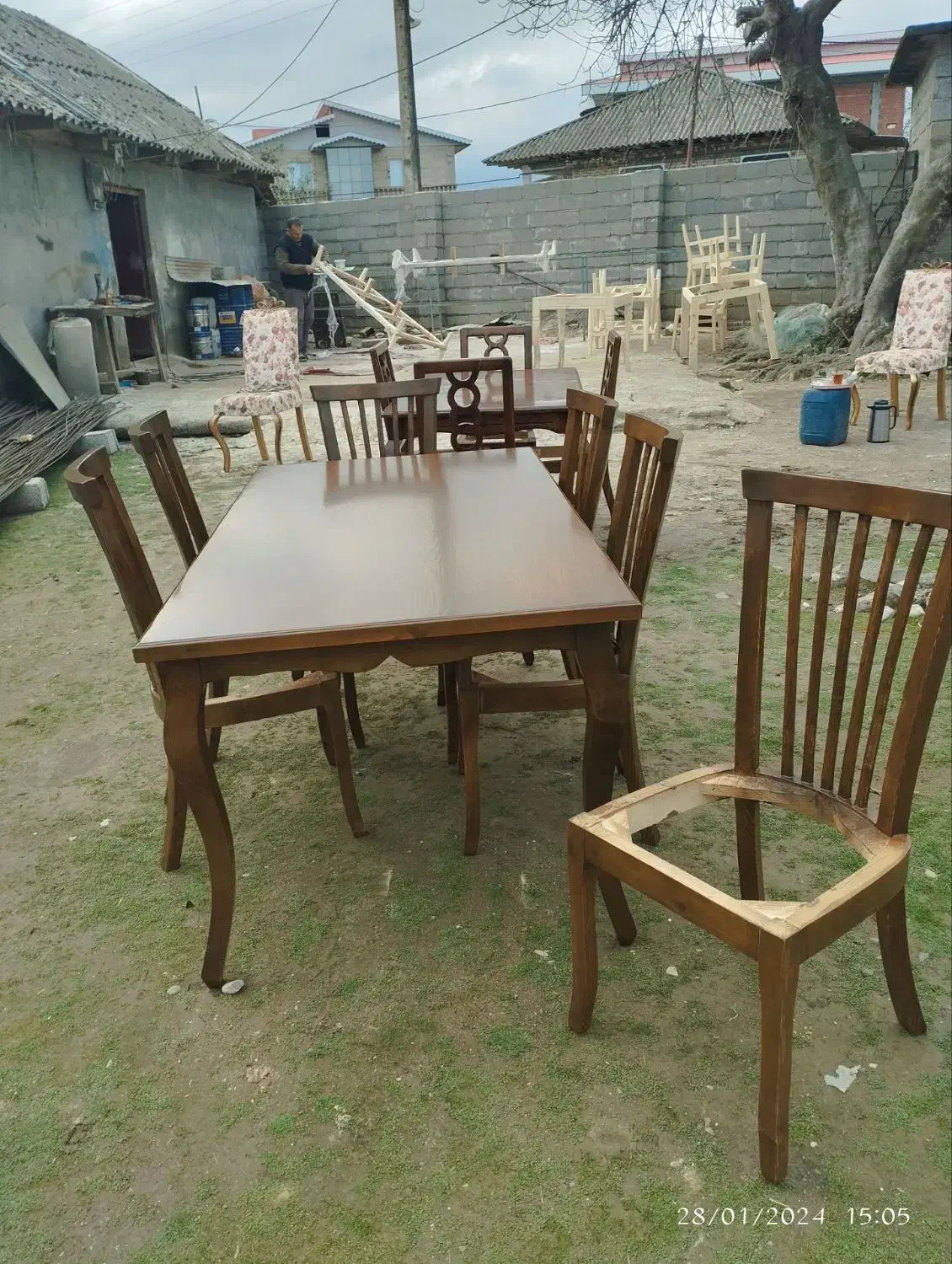 تولید عمده و تک میز و صندلی نهار خوری|میز و صندلی غذاخوری|اسالم, |دیوار