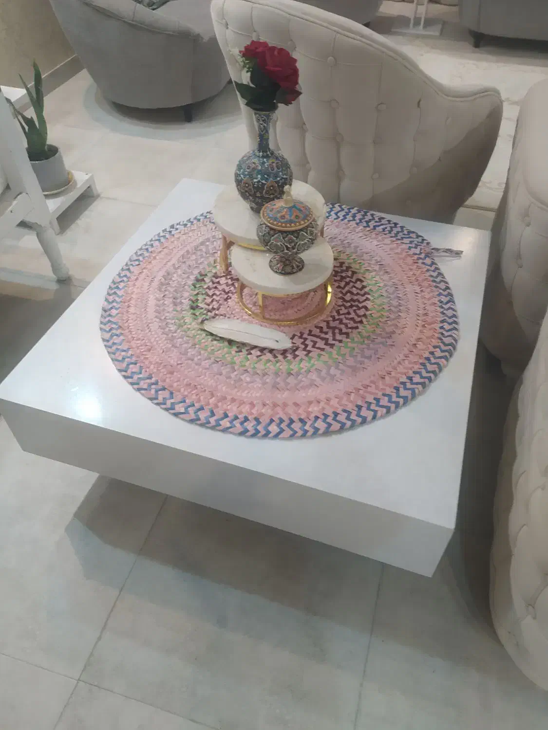 میز جلو مبلی ۱×۱و دو عدد عسلی|مبلمان خانگی و میز عسلی|کرمانشاه, |دیوار