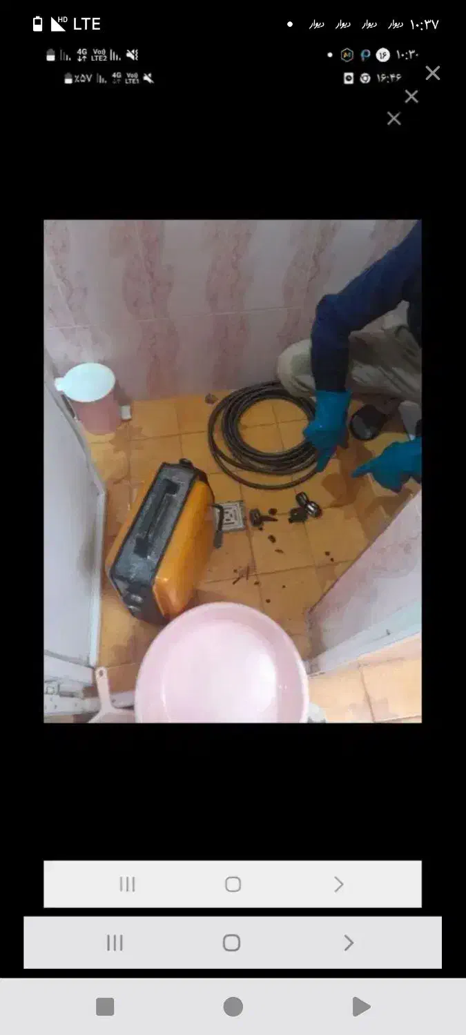 تخلیه چاه ولوله بازکنی وحفره چاه لایروبی وکف تراشی|خدمات پیشه و مهارت|اهواز, گلستان|دیوار