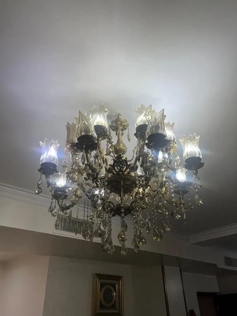 لوستر برنز ۱۶شاخه|لوستر و چراغ آویز|آبدان, |دیوار