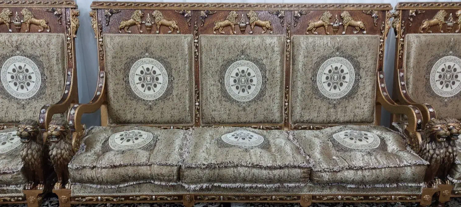 مبل چوبی بامیزغذا خوری هشت نفره|مبلمان خانگی و میز عسلی|مشگین شهر, |دیوار