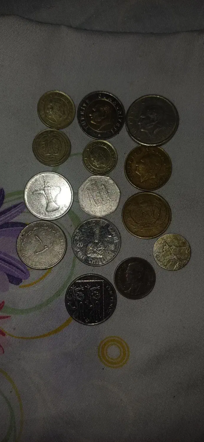 تعداد 14 عدد سکه خارجی|کلکسیون سکه، تمبر، اسکناس|وحیدیه, |دیوار