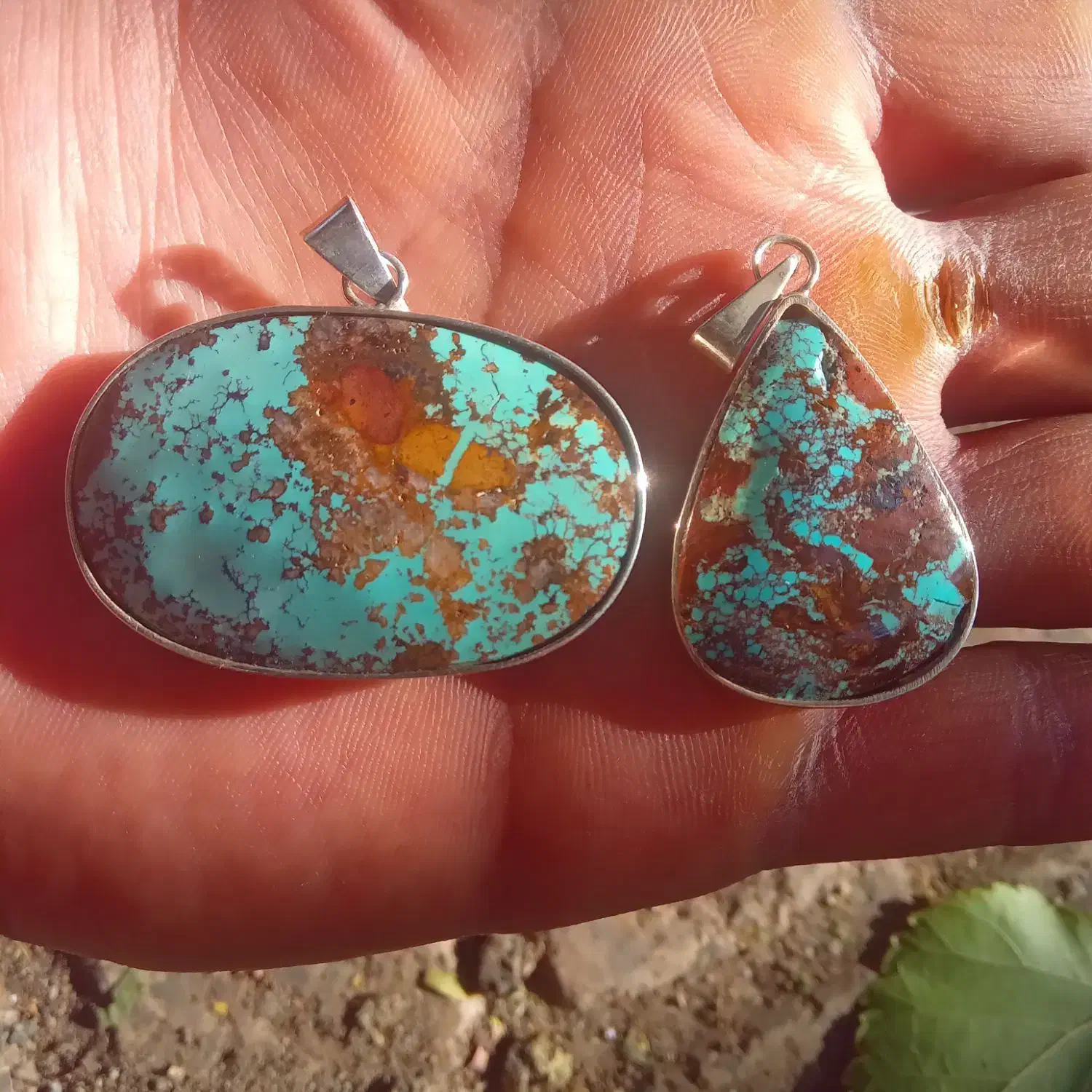 اویز نقره فیروزه نیشابور|جواهرات|رباطکریم, رباطکریم|دیوار