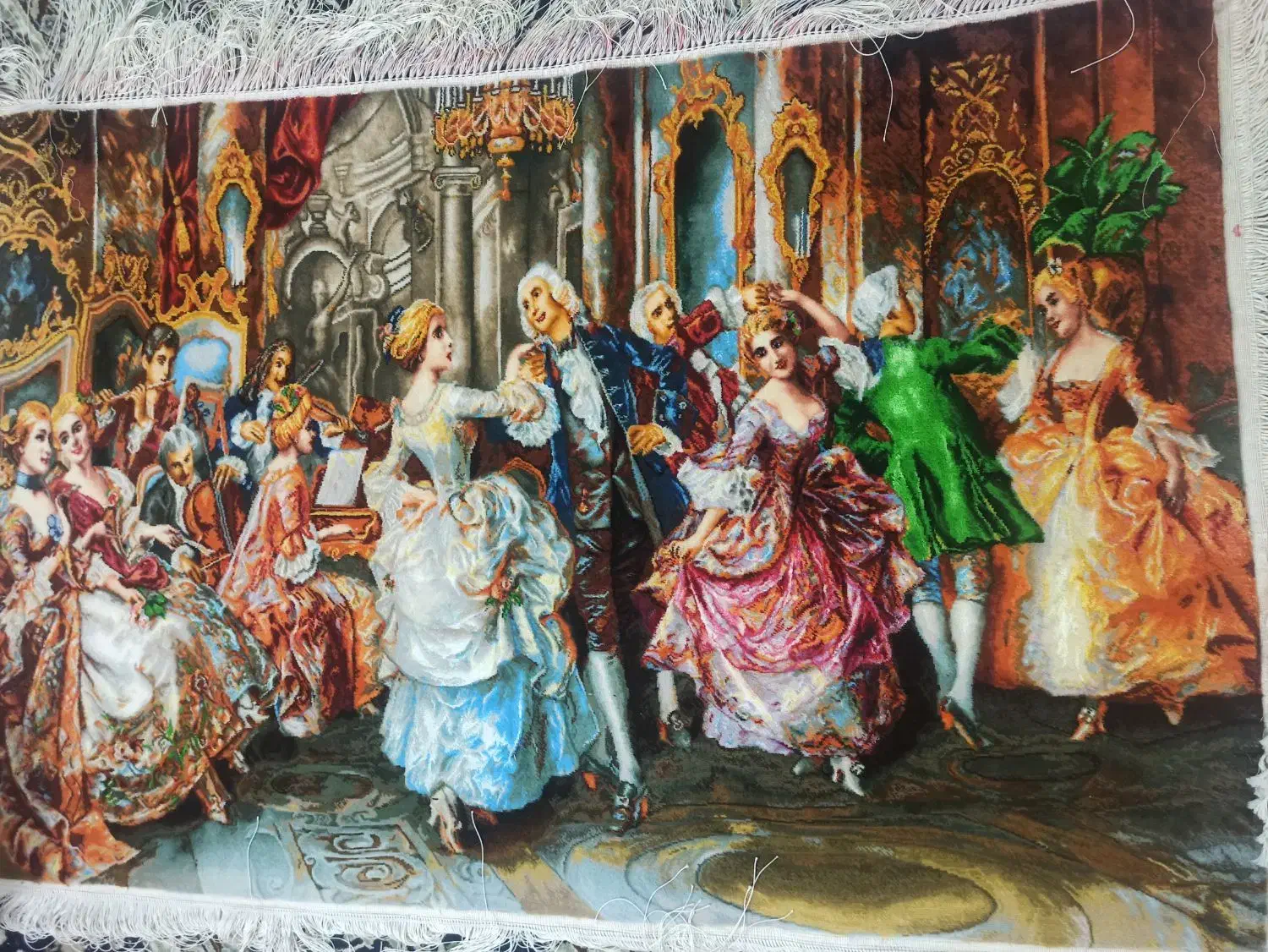 تابلو فرش نفیس چله ابریشم|تابلو فرش|اصفهان, باتون|دیوار