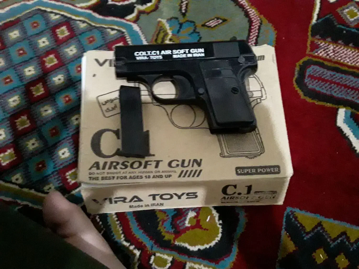 تفنگ فلزی ساچمه ای همراه با خشاب وکارتون|اسباب‌‌بازی|زاهدان, |دیوار