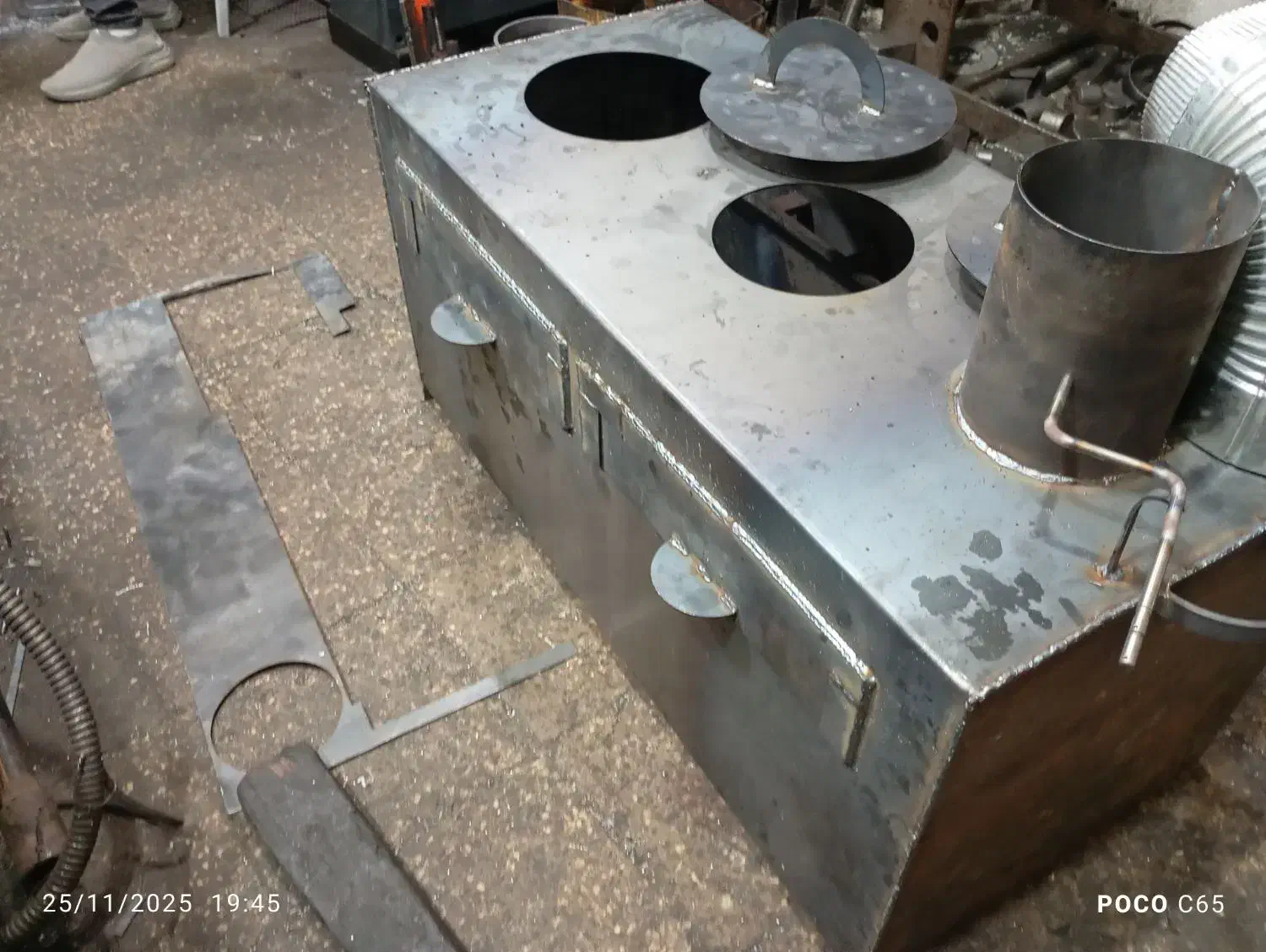 بخاری هیزمی سه کاره ورق ۲ میل|بخاری، هیتر، شومینه|ابهر, |دیوار