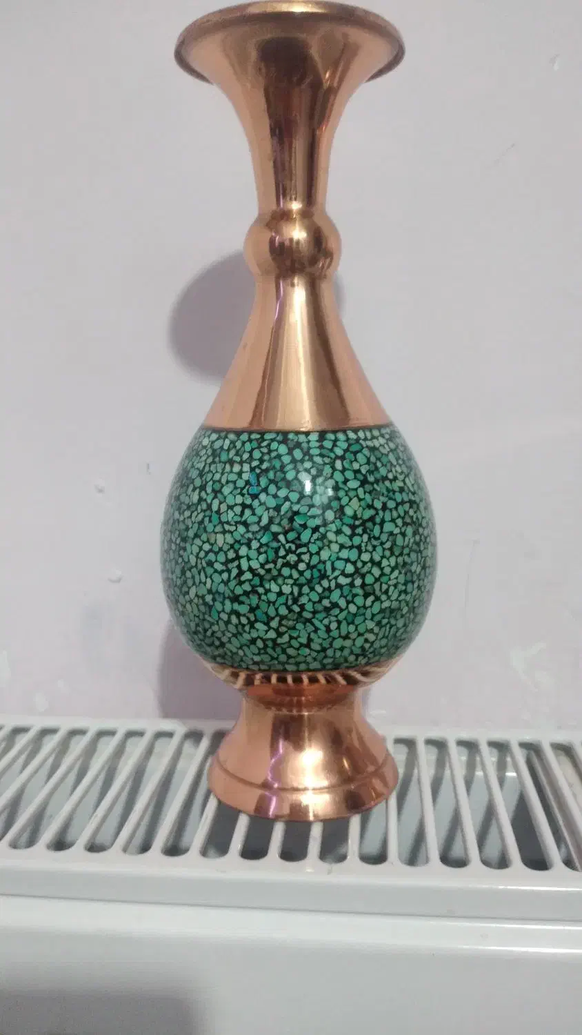 فروش تکی جاشکلاتی و گلدان مسی فیروزه کوب|صنایع دستی و سایر لوازم تزئینی|گنبد کاووس, |دیوار