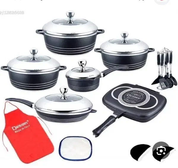 فروش سرویس 21 پاچه قابلمه مارک دسینی|ظروف پختوپز|یاسوج, |دیوار