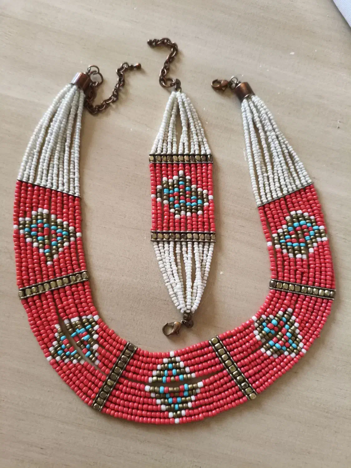 ست گردنبند و دستبند دست ساز|بدلیجات|شیراز, شهرک گلدشت محمدی|دیوار