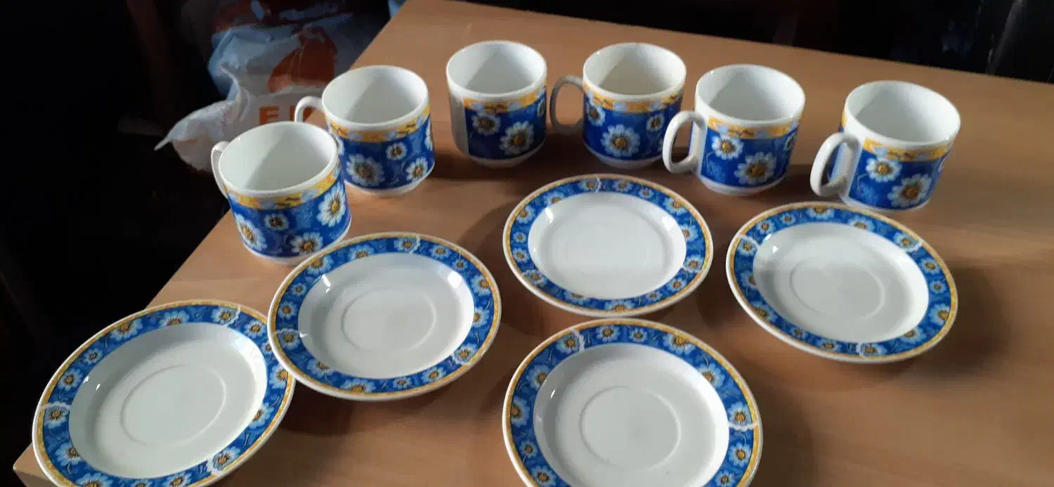 استکان نعلبکی  گل پنبه پارچ و لیوان  آنتیک قدیمی|کلکسیون اشیاء عتیقه|تبریز, |دیوار