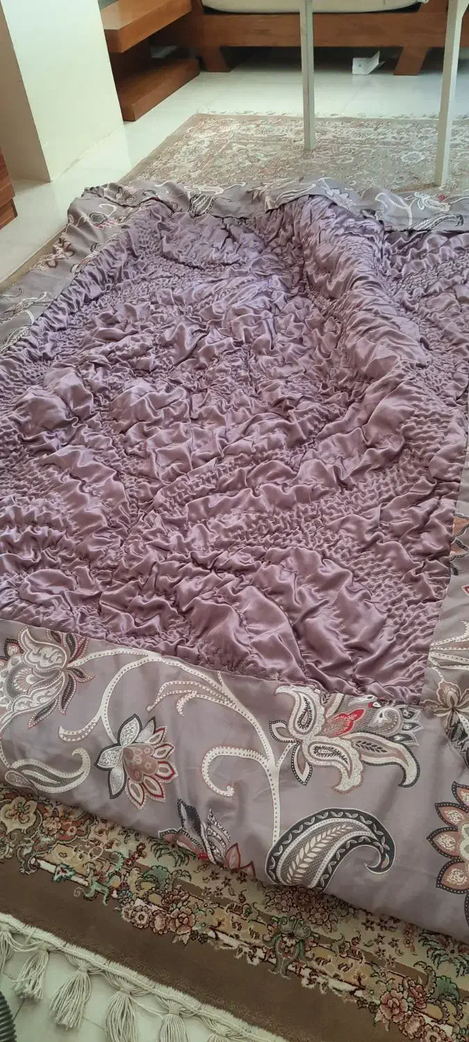 ۲ عدد لحاف پشمی نو ملا فه ترک  پرده توری  ۱۵ متره|رختخواب، بالش، پتو|قدس, شهرک فرزان|دیوار