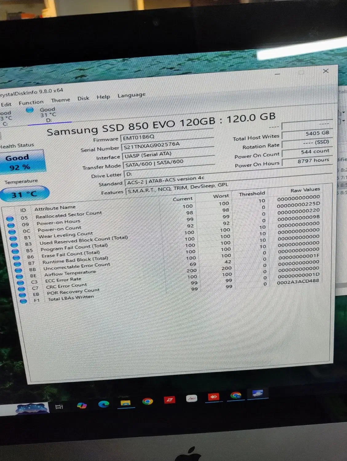 Samsung 850evo ssd 120GB|قطعات و لوازم جانبی رایانه|اصفهان, آفاران|دیوار